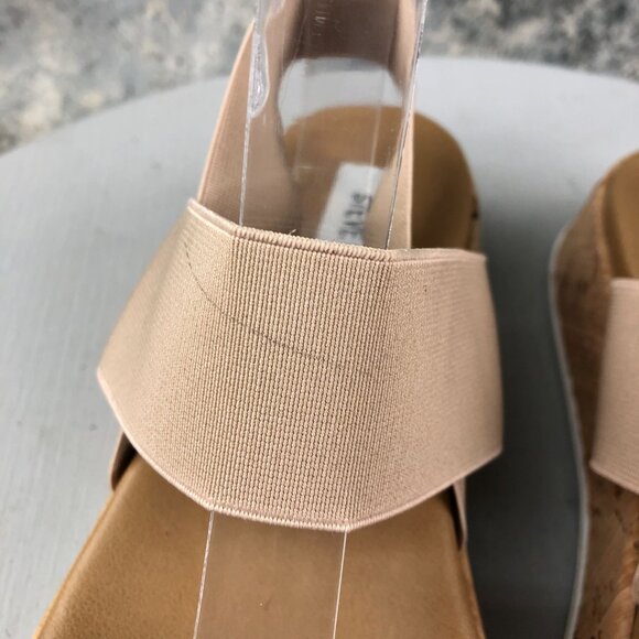 Steve Madden Women's Size 7.5 Azzurra Natural Tan Open Toe Ankle Strap Sandals - Picture 4 of 14